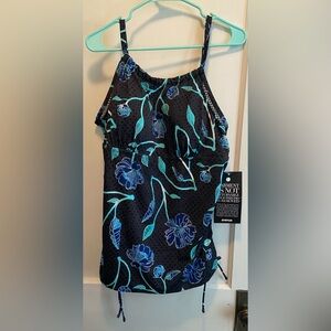 Avenue Floral Tankini Bathing Suit Top Size 22W